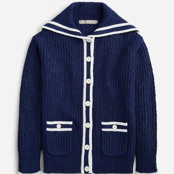 J. Crew textured sailor cardigan Knit sweater Size XXS NEW WITH TAG - Picture 3 of 7